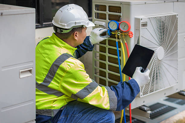 Professional Air Duct Cleaning technician working in Rensselaer, IN